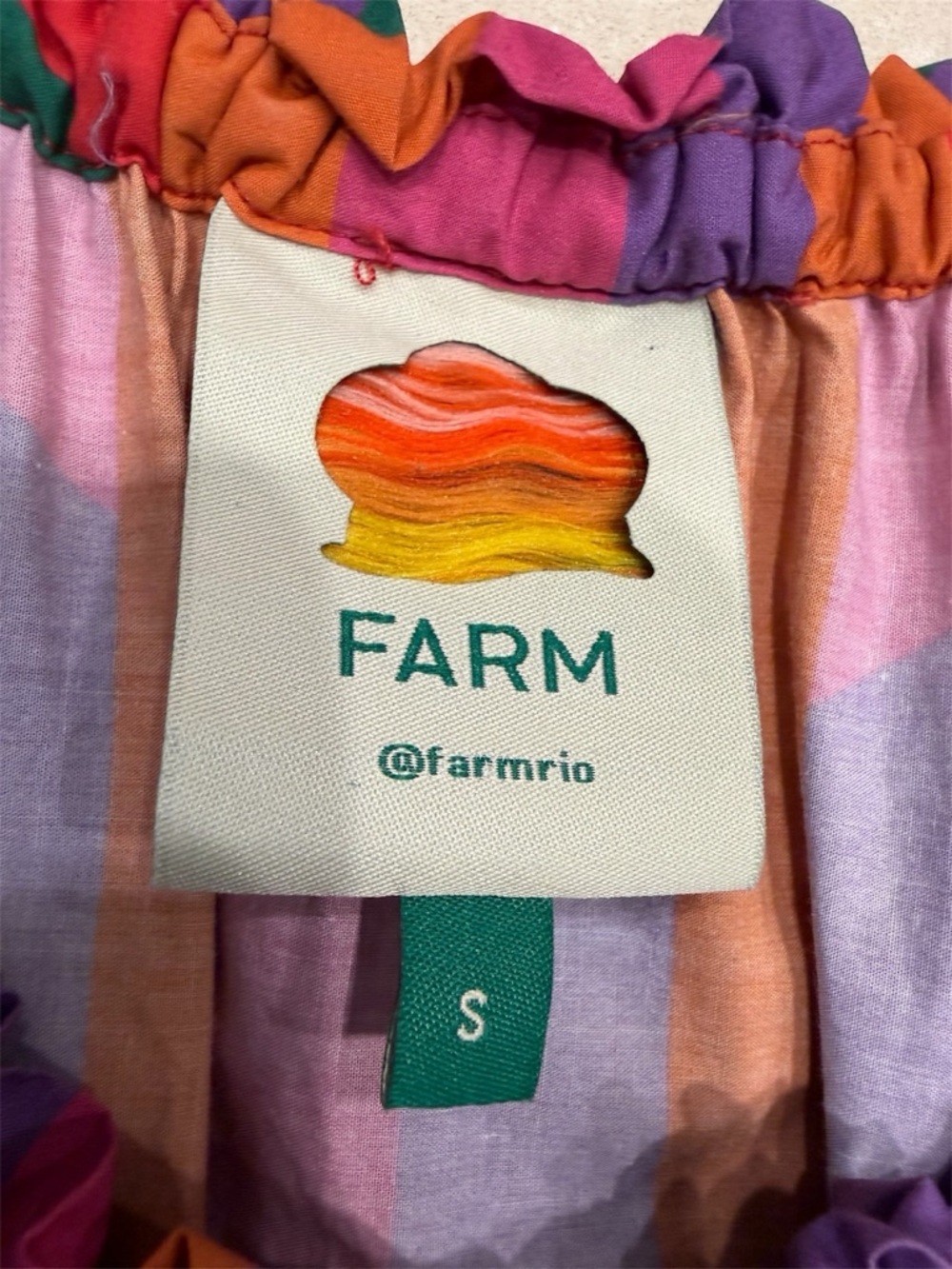 Farm Rio Bright Multicolor Puff-Sleeve Maxi Dress - Picture 4 of 4